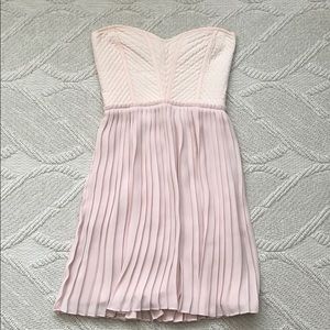 Parker light pink strapless party dress